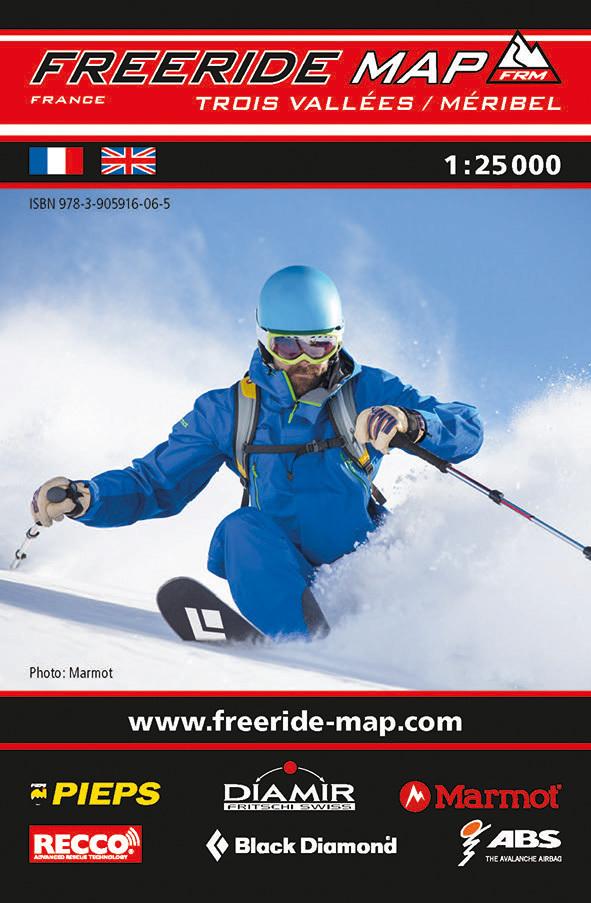 Carte Freeride - Trois Vallées, Méribel | Freeride Map carte pliée Freeride Map 