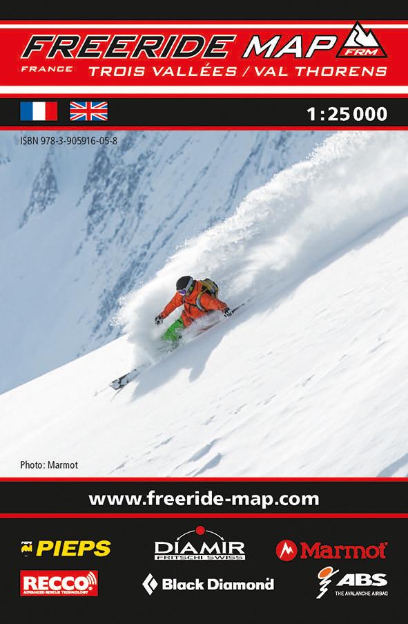 Carte Freeride - Trois Vallées, Val Thorens | Freeride Map carte pliée Freeride Map 