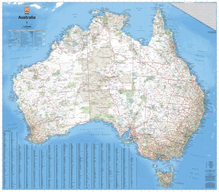 Carte générale - Australie | Hema Maps carte pliée Hema Maps 