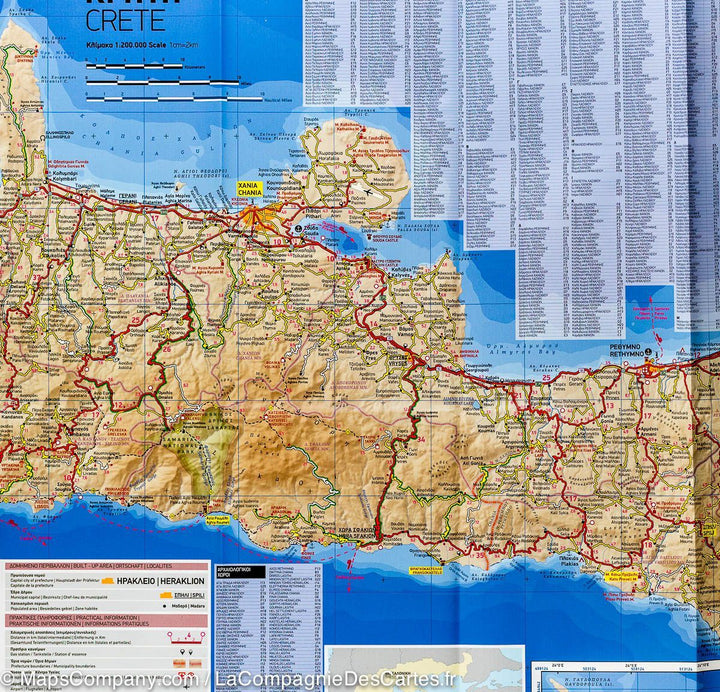 Carte générale - Crète (Grèce) | Terrain Cartography carte pliée Terrain Cartography 