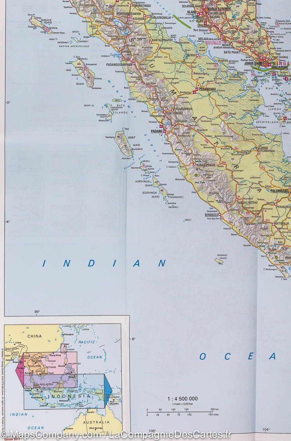 Carte générale imperméable - Sud-est asiatique | Nelles Map carte pliée Nelles Verlag 