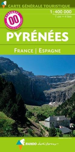 Carte générale touristique - Pyrénées | Rando Editions carte pliée Rando Editions 