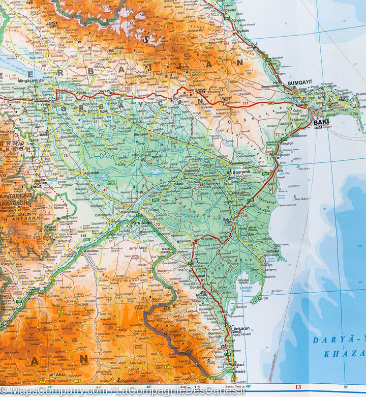 Carte géographique - Caucase | Gizi Map carte pliée Gizi Map 