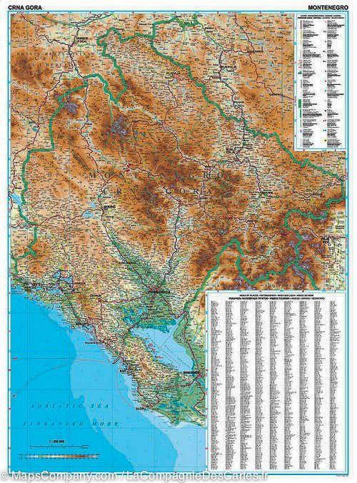 Carte géographique - Monténégro & Albanie Nord | Gizi Map carte pliée Gizi Map 