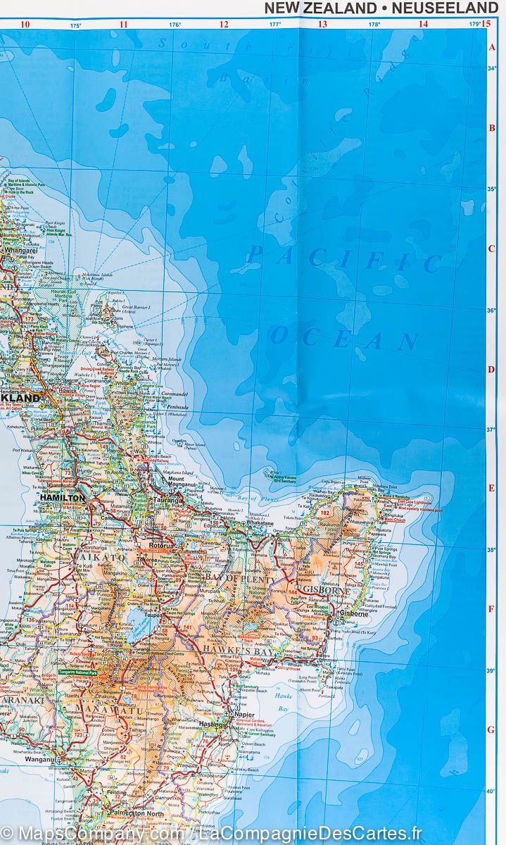 Carte géographique - Nouvelle Zélande | Gizi Map carte pliée Gizi Map 