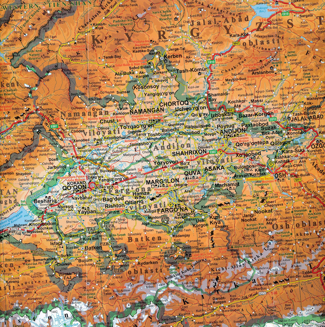 Carte géographique - Ouzbékistan | Gizi Map carte pliée Gizi Map 