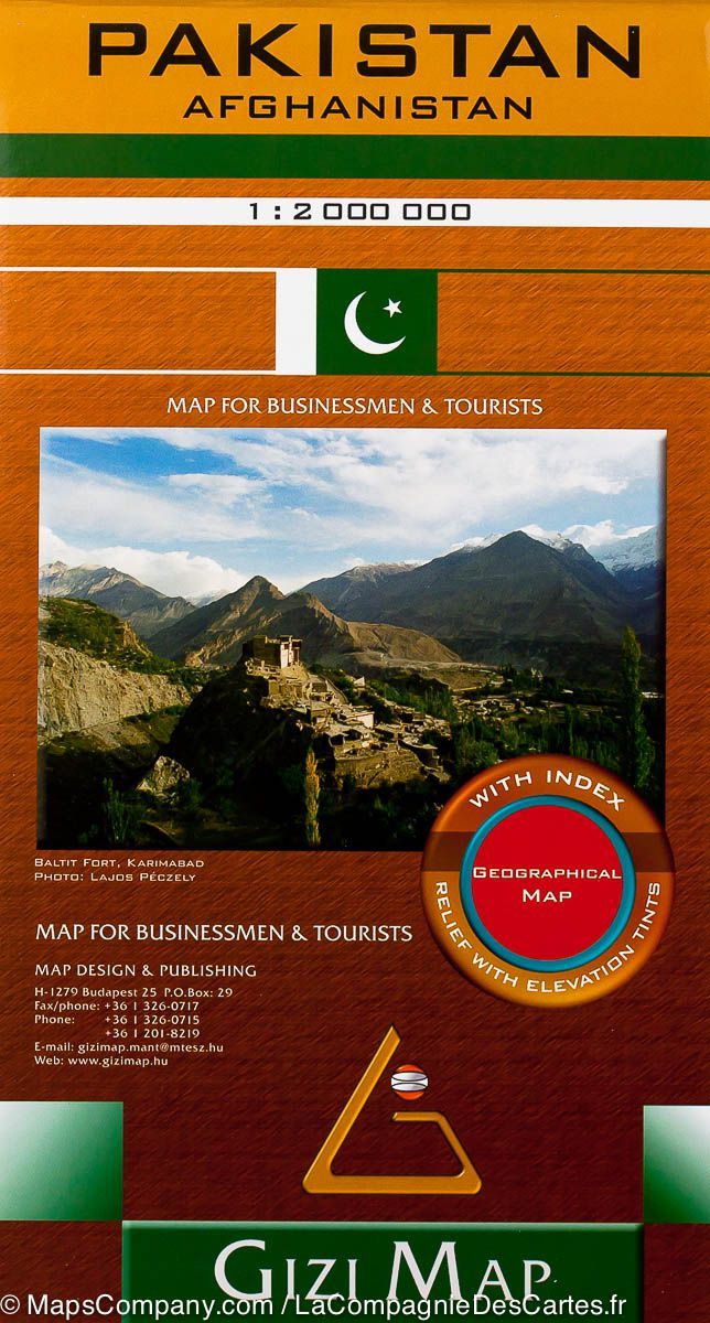 Carte géographique - Pakistan & Afghanistan | Gizi Map carte pliée Gizi Map 