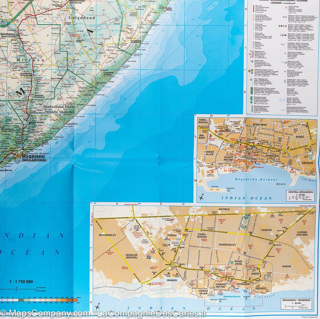 Carte géographique - Somalie | Gizi Map carte pliée Gizi Map 