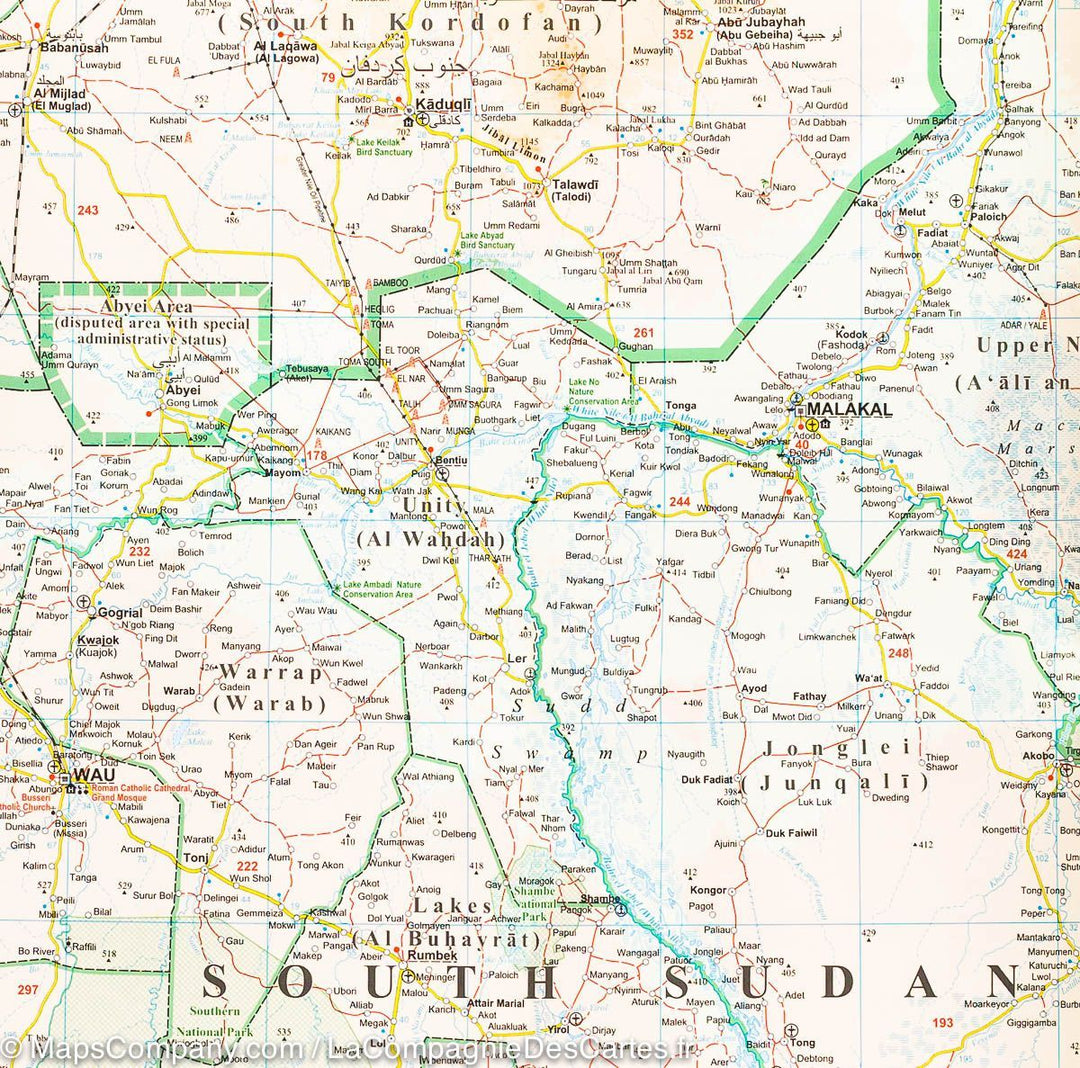 Carte géographique - Soudan & sud-Soudan | Gizi Map carte pliée Gizi Map 