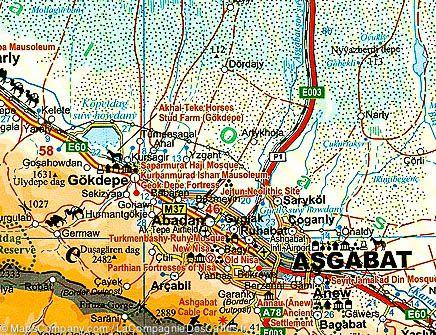 Carte géographique - Turkménistan | Gizi Map carte pliée Gizi Map 
