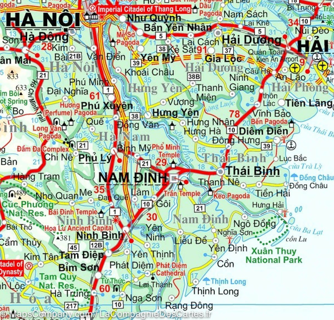 Carte géographique - Vietnam, Laos & Cambodge - Gizi Map carte pliée Gizi Map 