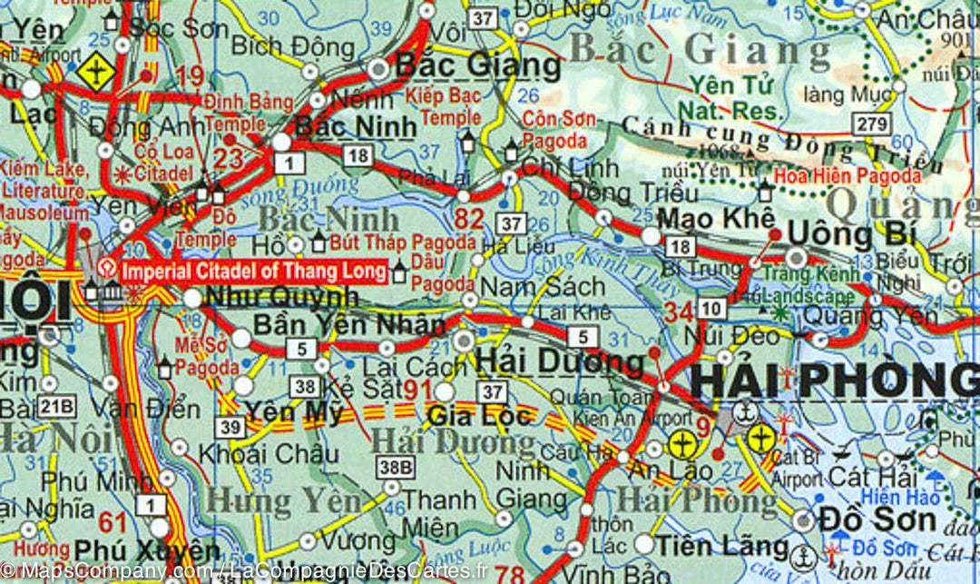 Carte géographique - Vietnam, Laos & Cambodge - Gizi Map carte pliée Gizi Map 