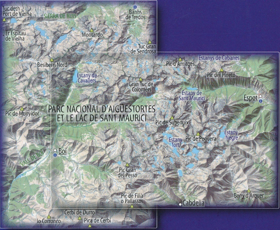 Carte & guide de randonnées - Aigüestortes & Sant Maurici (Pyrénées) | SUA Editions carte pliée Sua Editions 