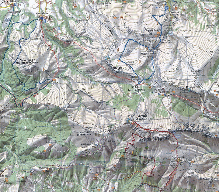 Carte & guide de randonnées - Bidassoa, Bertiz (Pyrénées) | SUA Editions carte pliée Sua Editions 