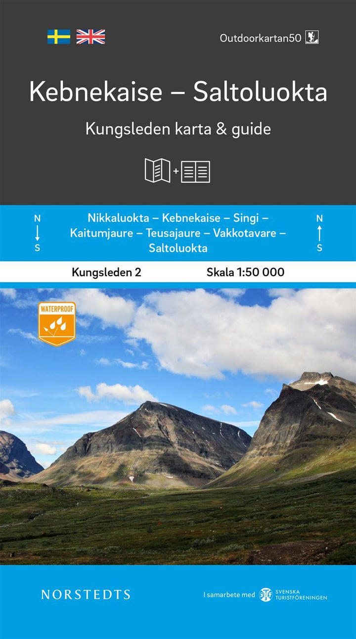 Carte & guide du Kungsleden n° 2 - Kebnekaise - Saltoluokta (Suède) | Norstedts carte pliée Norstedts 