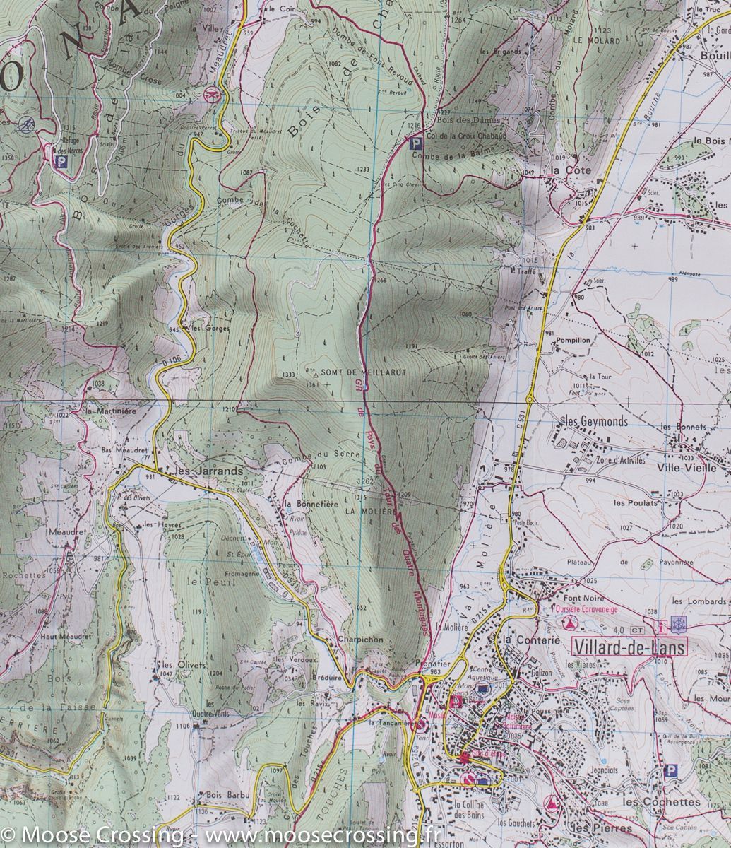 Carte IGN TOP 25 n° 3235 OT - Autrans & Gorges de la Bourne (PNR du Vercors, Alpes) - La Compagnie des Cartes
