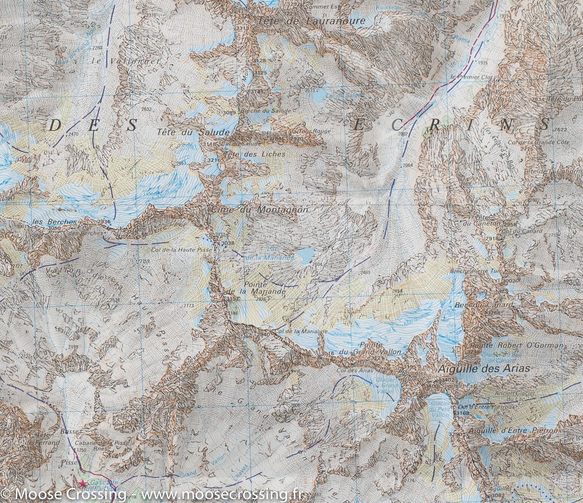 Carte TOP 25 N° 3336 ET - Les Deux Alpes, Olan & Muzelle (PNR Des Ecri ...