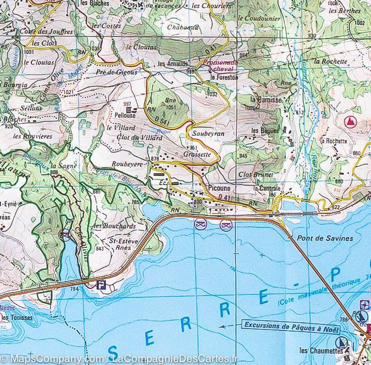 Carte IGN TOP 25 n° 3438 ET  - Embrun, les Orres & Lac de Serre-Ponçon (Alpes) - La Compagnie des Cartes
