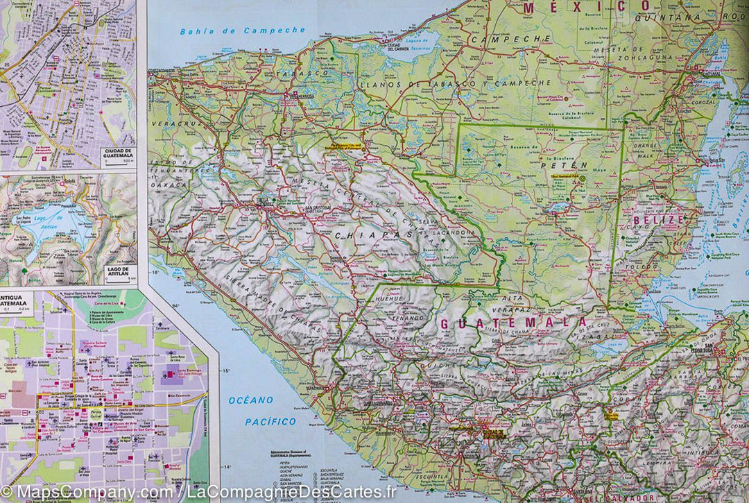 Carte imperméable - Amérique Centrale | Nelles Map carte pliée Nelles Verlag 