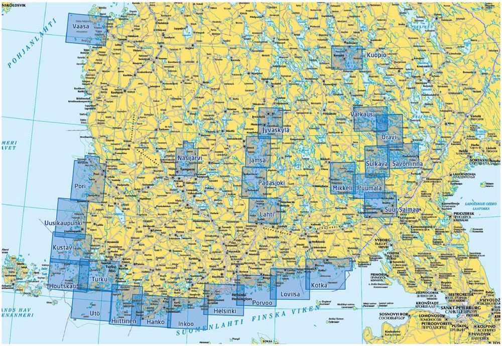 Carte marine n° 13 - Mikkeli Luonteri Yövesi (Finlande) | Karttakeskus carte pliée Karttakeskus 