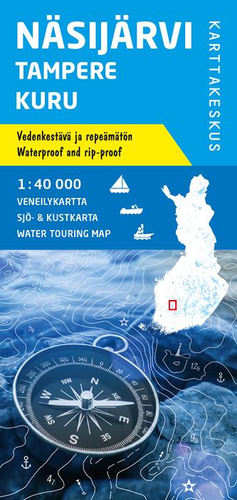 Carte marine n° 14 - Näsijärvi Tampere Kuru (Finlande) | Karttakeskus carte pliée Karttakeskus 