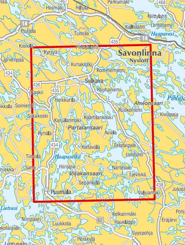 Carte marine n° 21 - Sulkava Puumala Lohilahti (Finlande) | Karttakeskus carte pliée Karttakeskus 