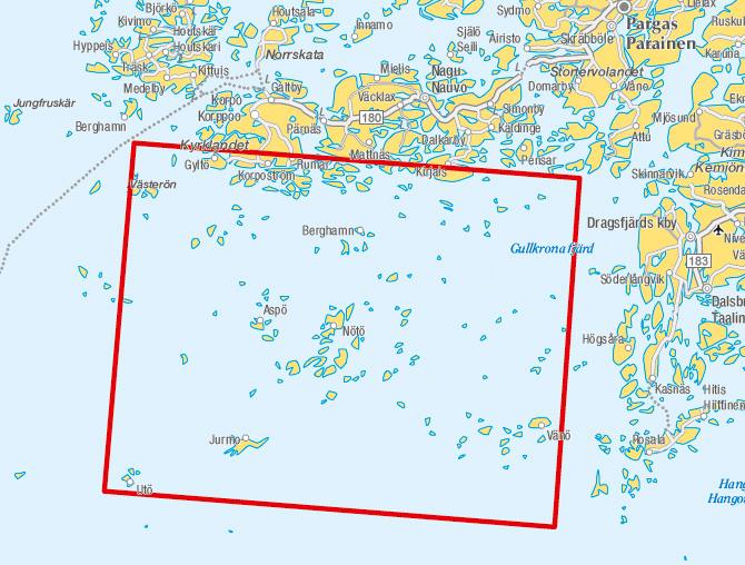 Carte marine n° 24 - Utö Vänö Gullkrona (Finlande) | Karttakeskus carte pliée Karttakeskus 