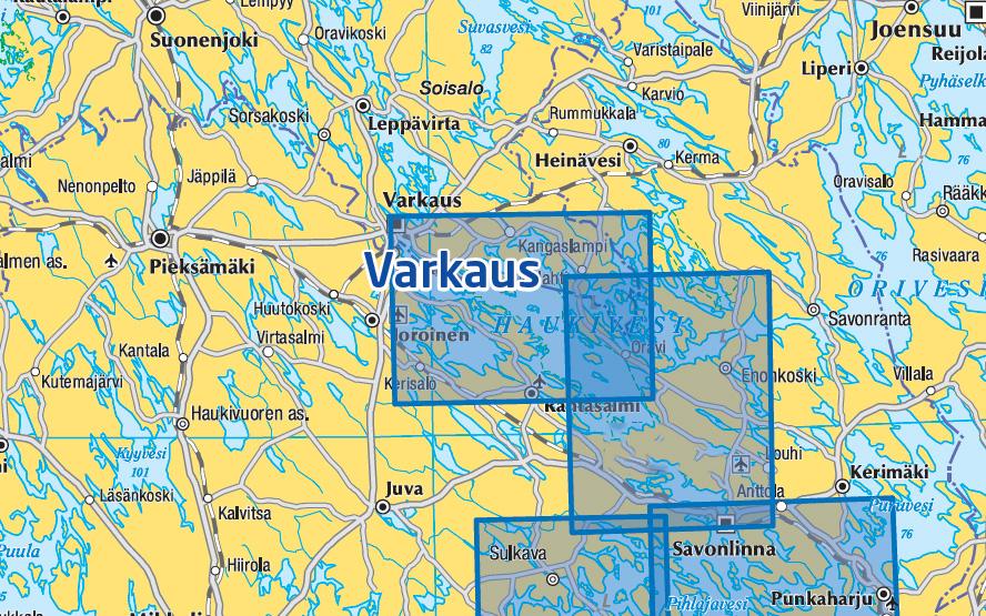 Carte marine n° 27 - Varkaus Haukivesi Linnansaari (Finlande) | Karttakeskus carte pliée Karttakeskus 