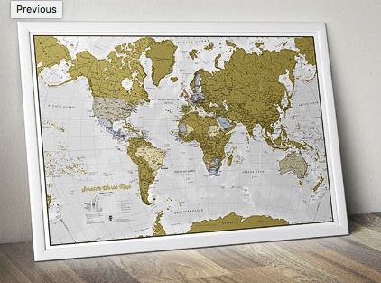 Carte du monde à gratter (français) | Maps International - La Compagnie des Cartes