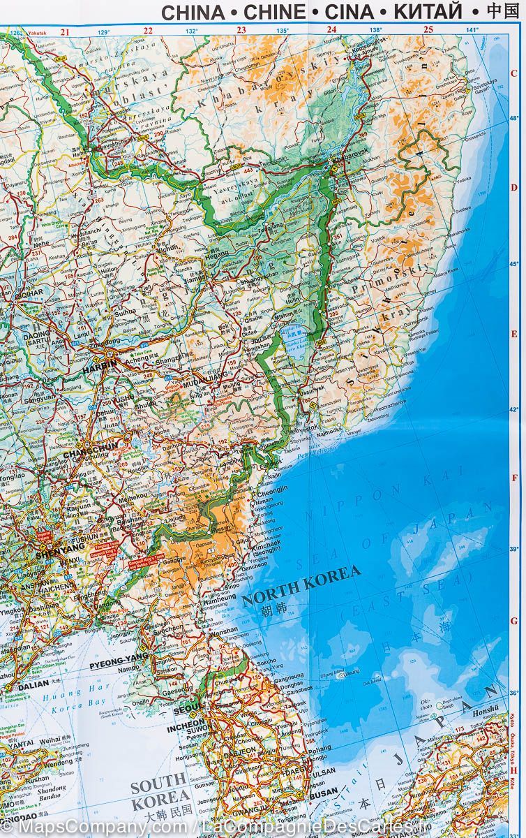 Carte murale - Chine (géographique) | Gizi Map carte murale grand tube Gizi Map 