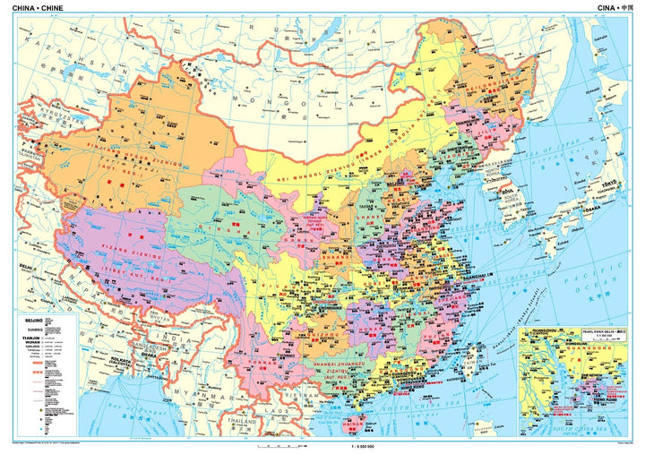 Carte murale - Chine (politique) | Gizi Map carte murale grand tube Gizi Map 