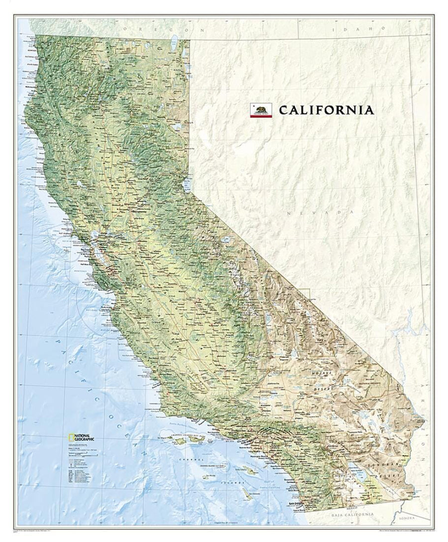 California, Tubed by National Geographic Maps