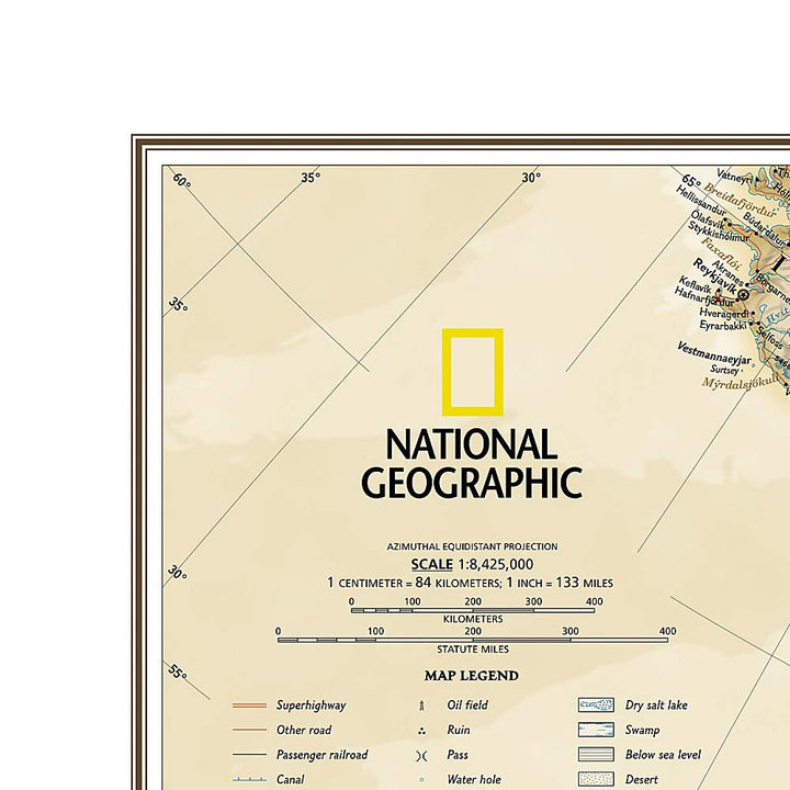 Carte murale (en anglais) - Europe politique, style antique - 77 x 60 cm | National Geographic carte murale petit tube National Geographic 