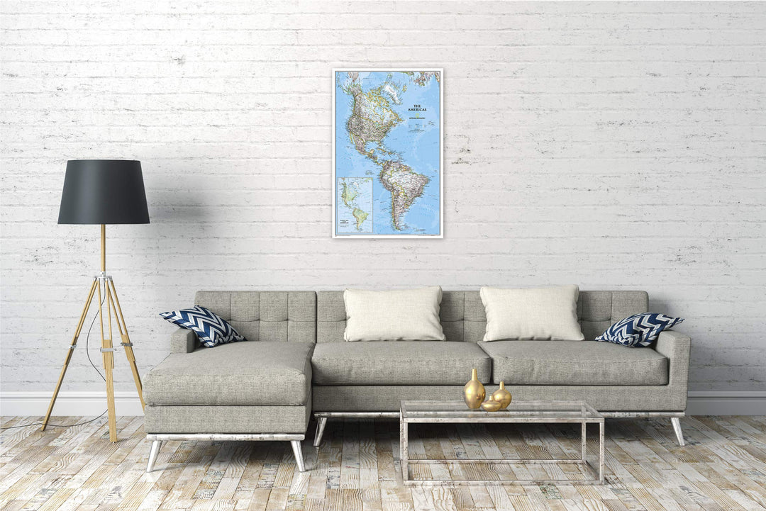 Carte murale (en anglais) - Les Amériques - 60 x 94 cm | National Geographic carte murale petit tube National Geographic 