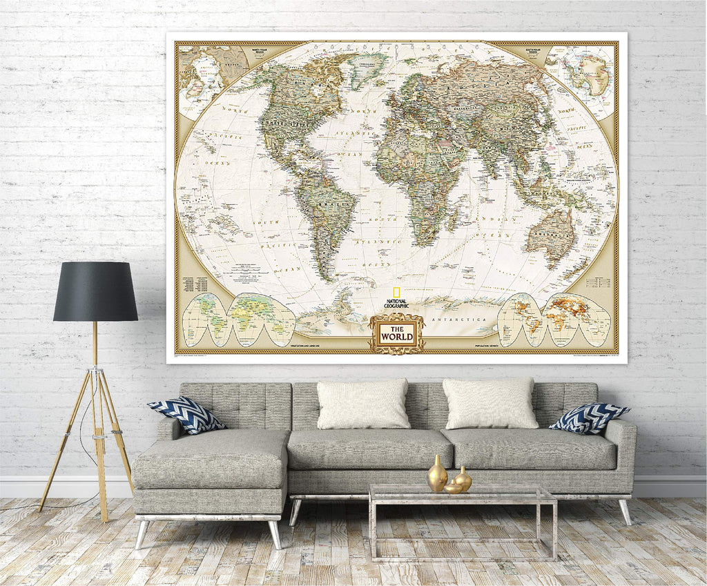 Carte murale géante à coller style papier peint (en anglais) - Monde – La  Compagnie des Cartes - Le voyage et la randonnée