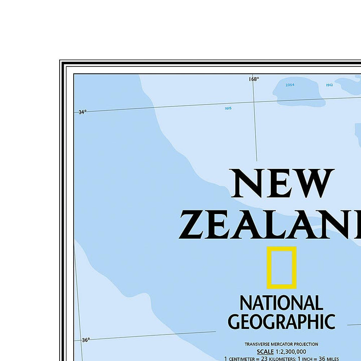 Carte murale (en anglais) - Nouvelle Zélande - 60 x 77 cm | National Geographic carte murale petit tube National Geographic 