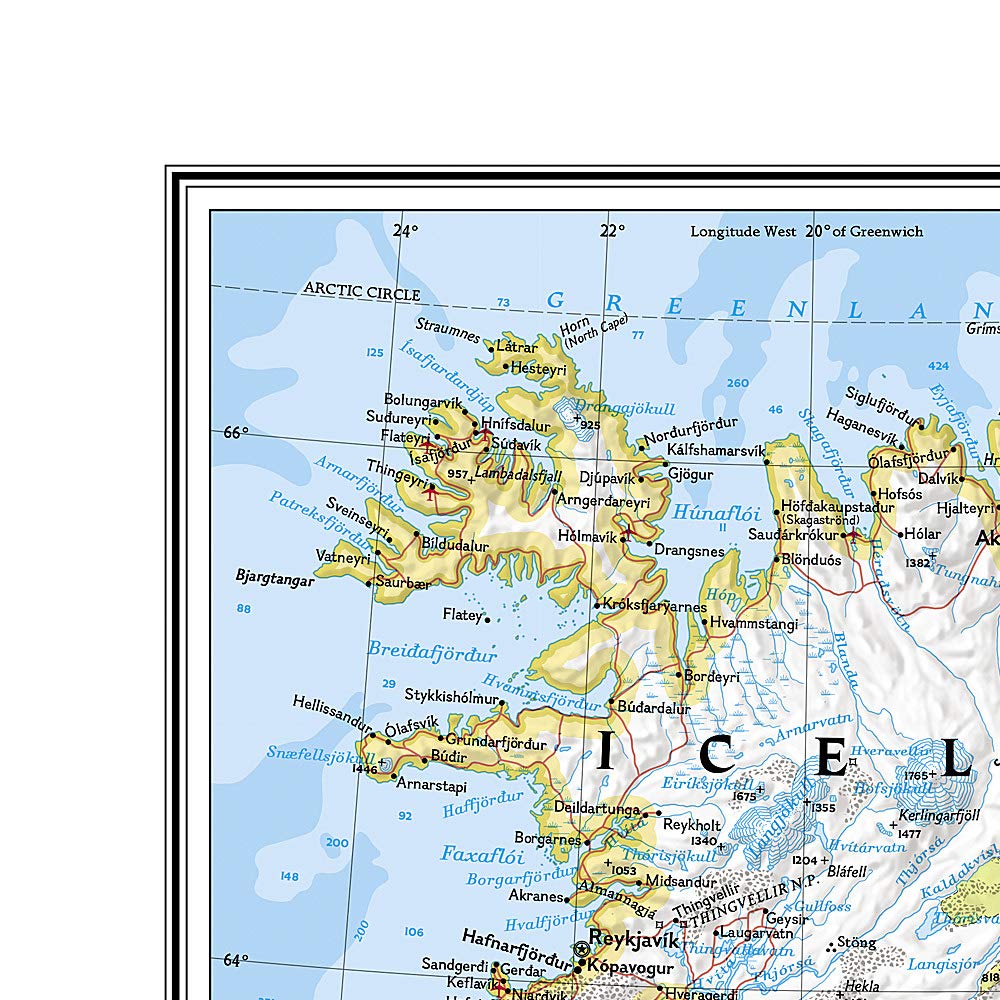 Carte murale (en anglais) - Scandinavie - 77 x 60 cm | National Geographic carte murale petit tube National Geographic 