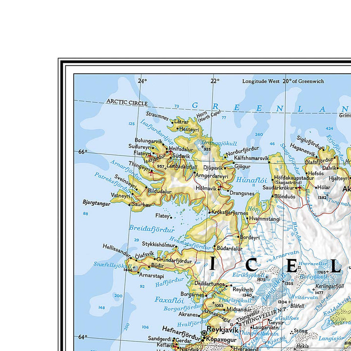 Carte murale (en anglais) - Scandinavie - 77 x 60 cm | National Geographic carte murale petit tube National Geographic 