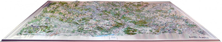 Carte murale en relief - Écrins & Queyras | IGN carte relief grande dimension IGN 