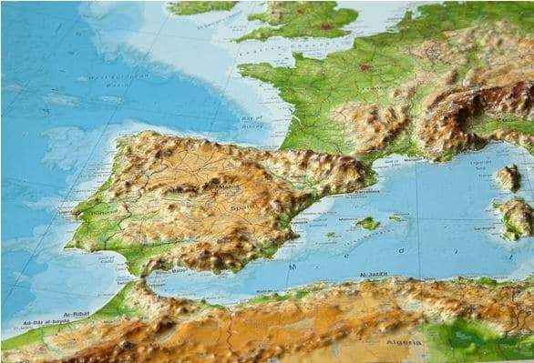 Carte murale en relief - Europe (en anglais) | Georelief carte relief Georelief 