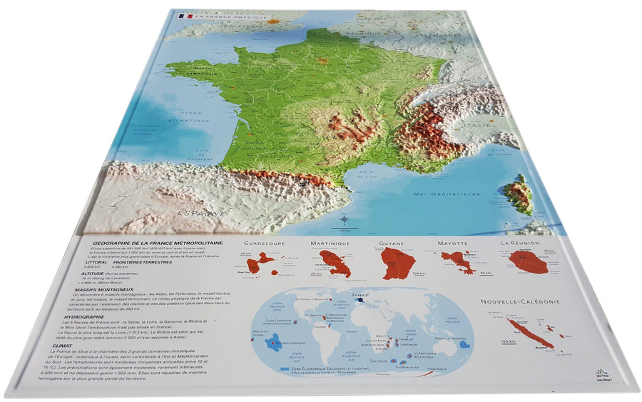 France : carte administrative et routière 1 : 1 050 000 (carte  murale/poster, avec barres alu): 9788381905275: Books 