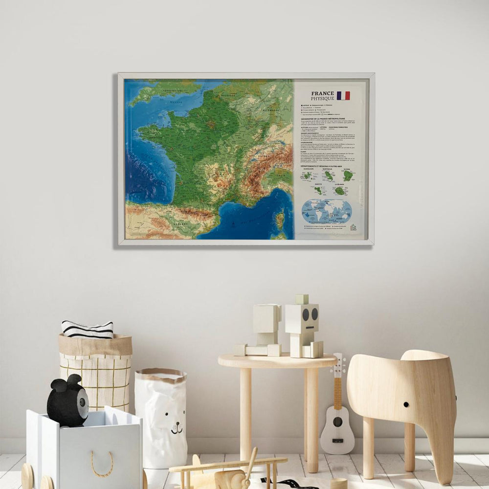 Affiche De Carte De La France, Décoration Murale, Grande Carte De La France,  60x60cm, Résistante À L'eau Et Aux Déchirures - Carte - AliExpress