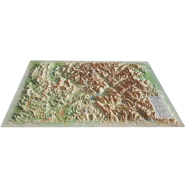 Carte murale en relief - Hautes-Alpes - 41 cm x 61 cm | 3D Map carte relief 3D Map 