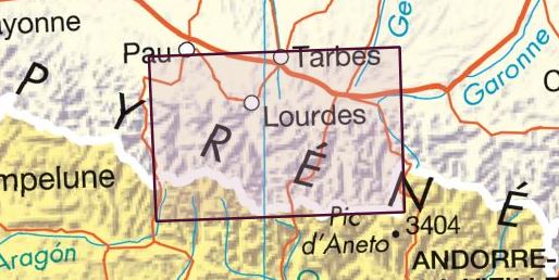 Carte murale en relief - Hautes Pyrénées | IGN carte relief grande dimension IGN 