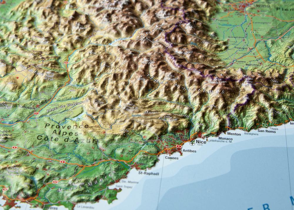 Carte murale à gratter (en anglais) - Sommets des Alpes - 84 x 60