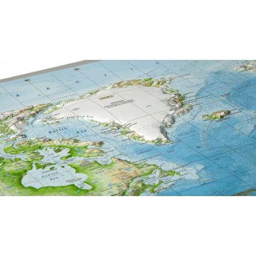 Carte murale en relief - Monde (en anglais) | Georelief carte relief Georelief 