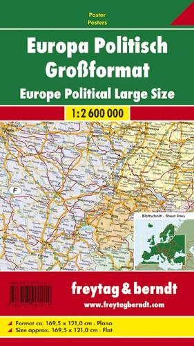 Carte murale - Europe politique - Très grand format (122 x 180 cm) | Freytag & Berndt carte murale grand tube Freytag & Berndt 
