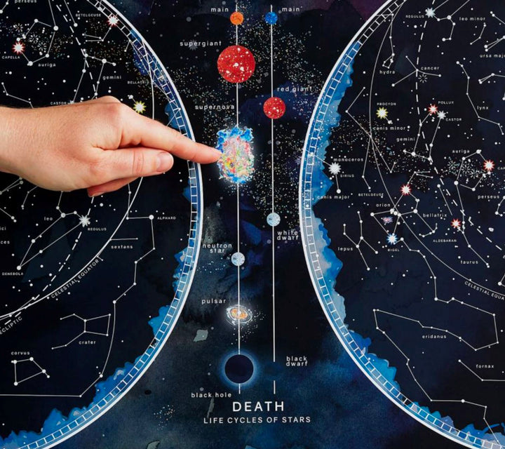 Carte murale phosphorescente - Le ciel (pour enfants, en anglais) | Maps International carte murale petit tube Maps International 
