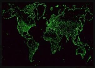 Carte murale phosphorescente - Le Monde (en anglais) | Maps International carte murale petit tube Maps International 