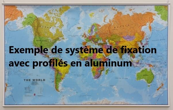 Carte murale plastifiée (en anglais) - Monde politique "executif" - 136 x 100 cm, avec profilés aluminium | Maps International carte murale grand tube Maps International 